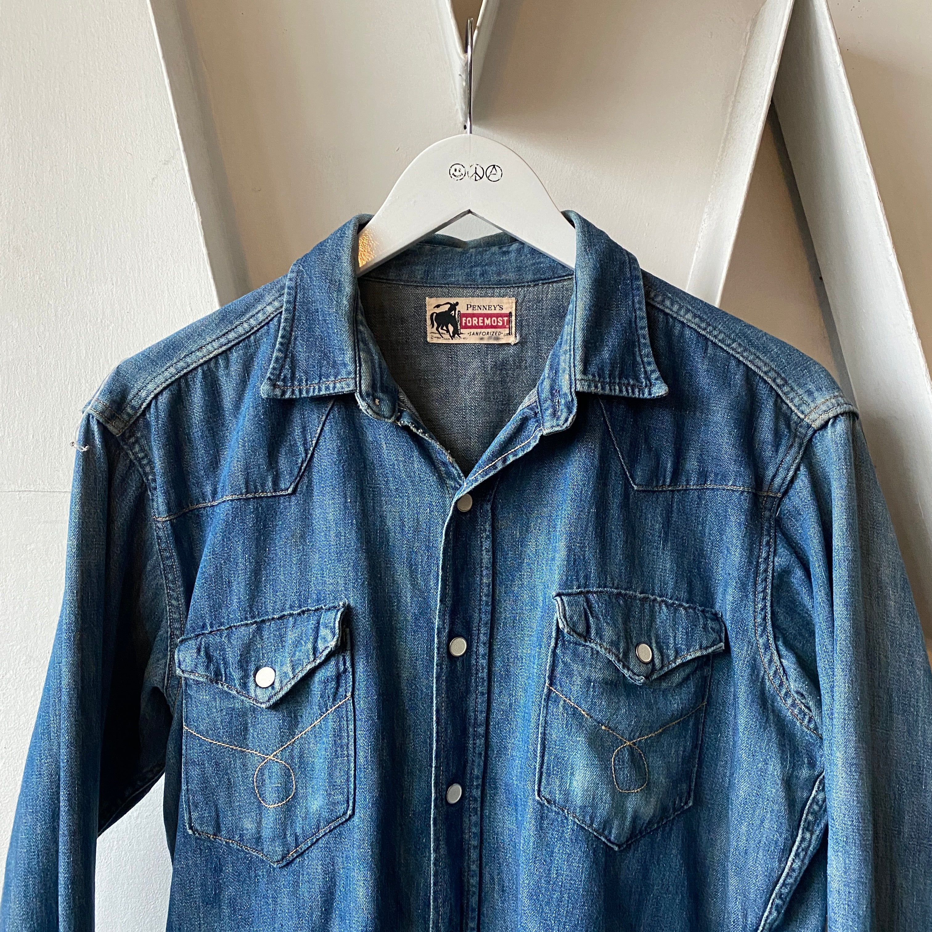 50’s Penney's Foremost Denim Western Shirt - Medium