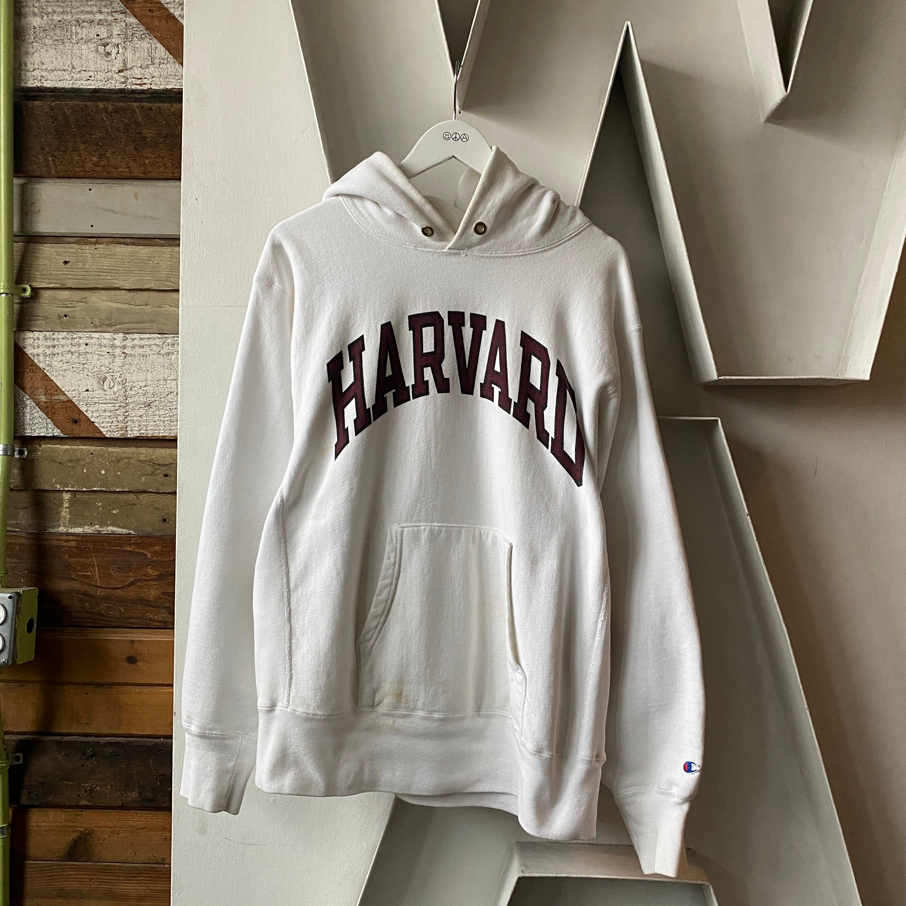 80’s Champion Harvard Reverse Weave Hoodie - Large