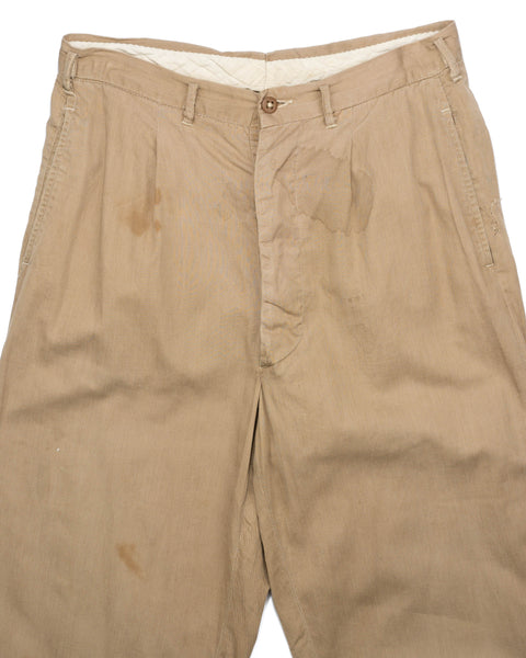 40's Khaki Trousers -  28” x 32”