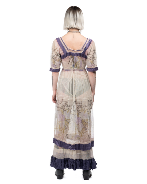 Antique Sheer Floral Dress