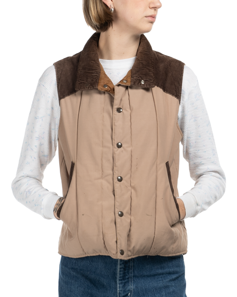 1970s Corduroy Puffer Vest