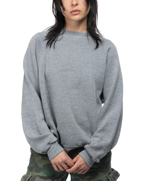 70's Boxy Heather Crewneck Sweatshirt - Medium