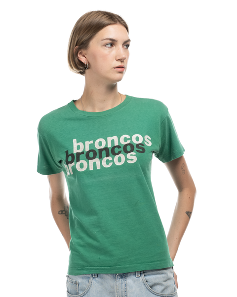 1970s Broncos Champion Blue Bar Tee