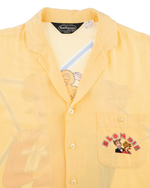 1970s Blondie Rayon Loop Collar Shirt