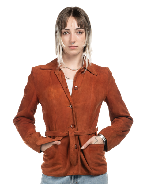 1950s Belted Suede Coat