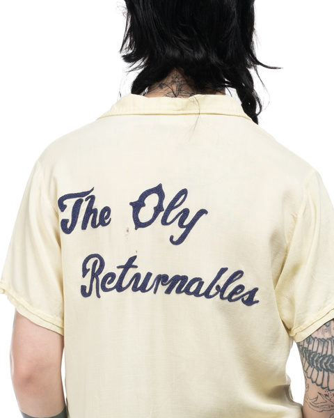 60s Olympia Rayon Bowling Shirt  - Medium