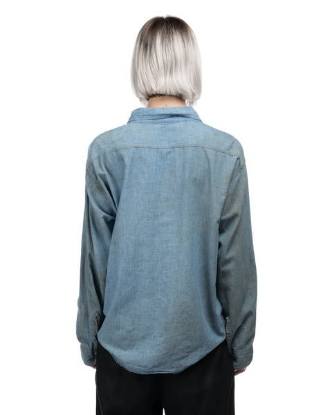 50s Boxy Chambray Shirt - Small