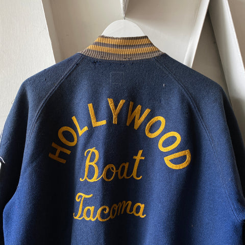 40's D Pocket Varsity Jacket - Large