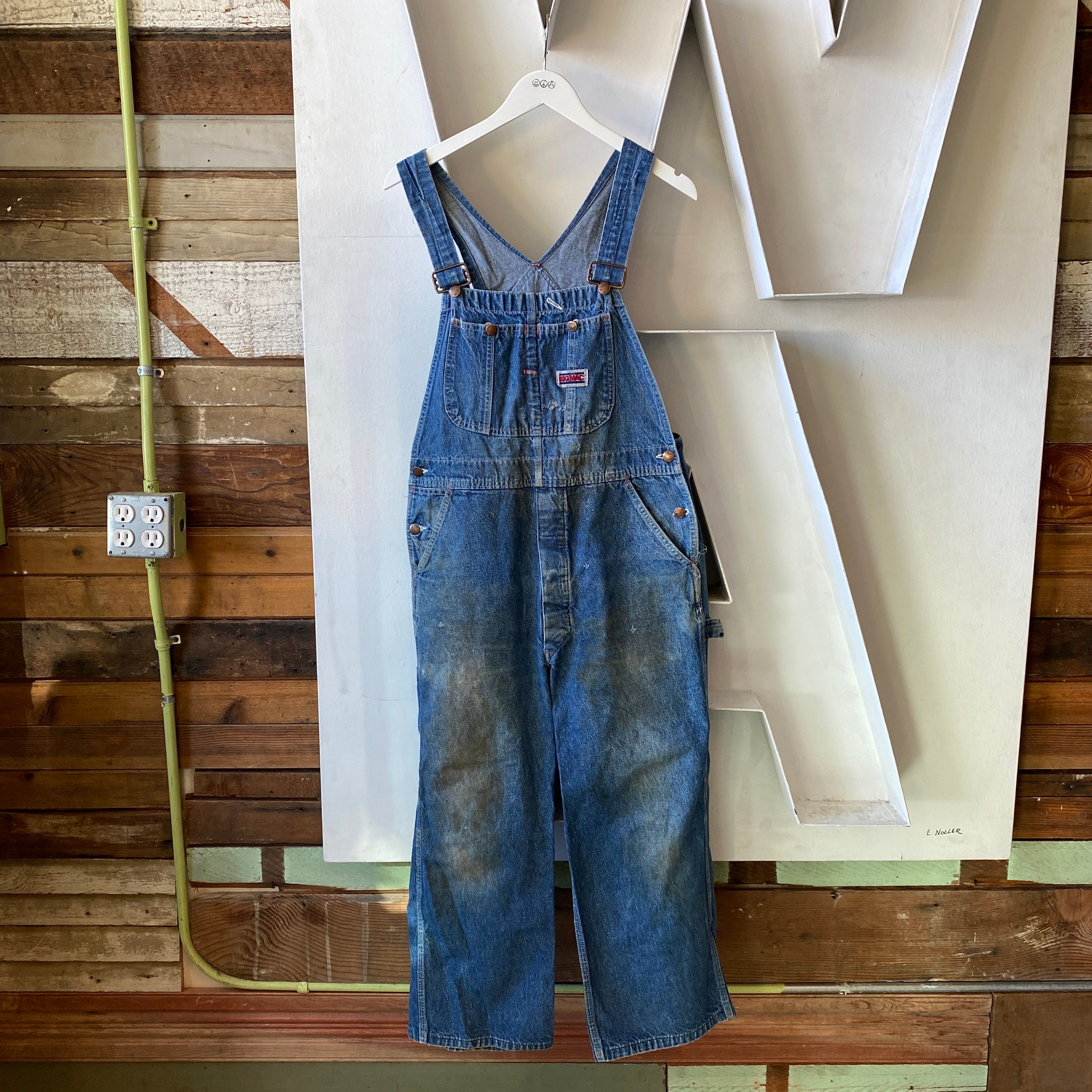 80's Big Mac Denim Overalls - 30