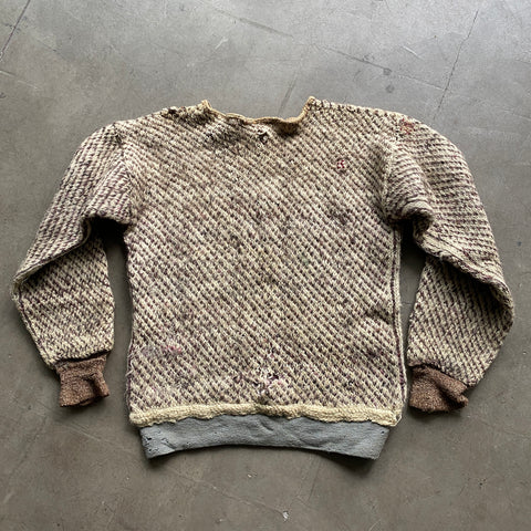 30’s Early Wool Sweater - XL