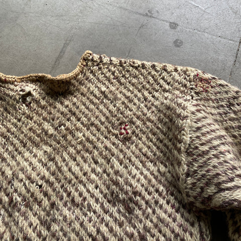 30’s Early Wool Sweater - XL