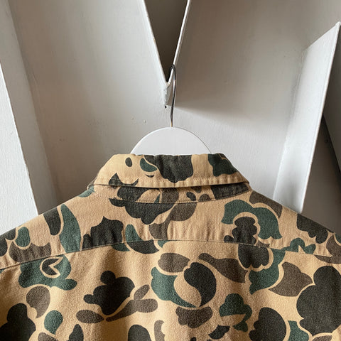 70's LL Bean Duck Camo Chamois Shirt - XL