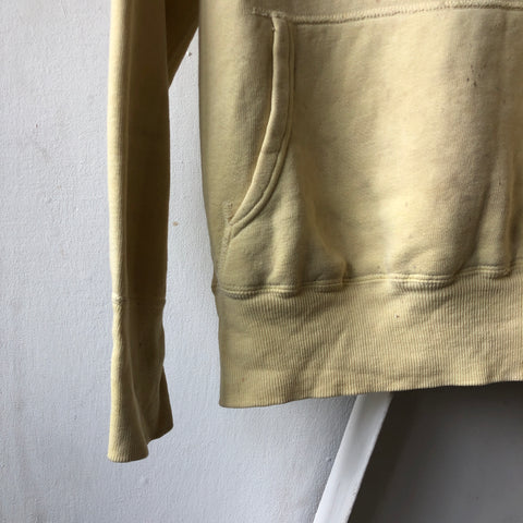 60s Yellow Hooded Sweatshirt - XL