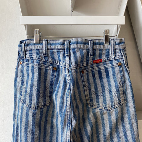 80's Striped Wrangler Denim - 29” x 25”